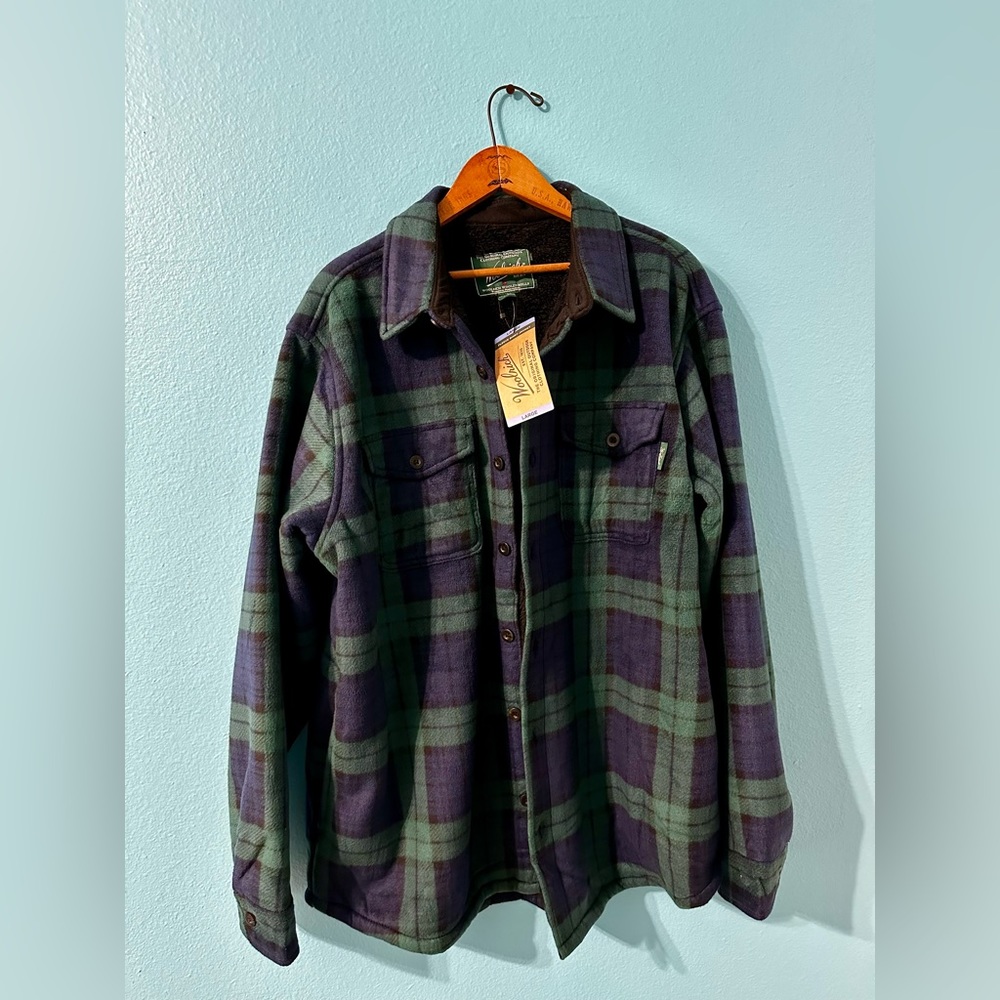 Mens woolrich fleece shirt